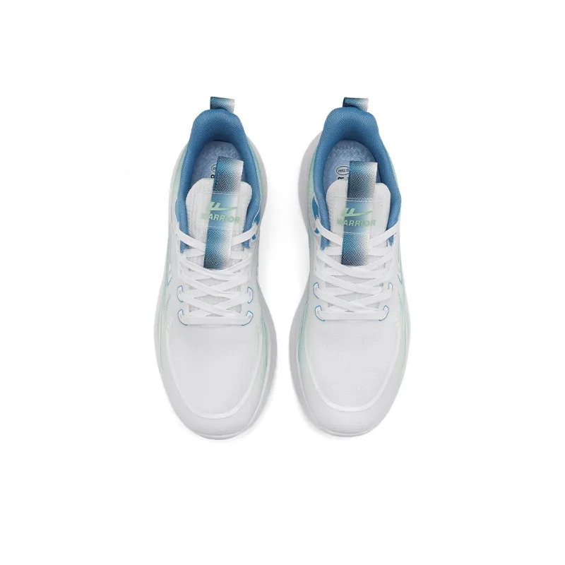 WARRIOR Running Shoes Men Low Top White/Green/Blue-2