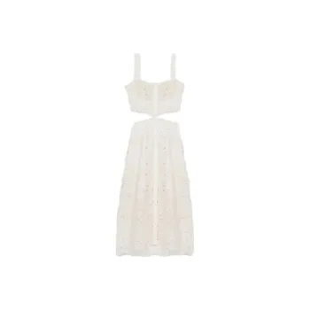 Maje Slip Dresses Women's Beige Yellow