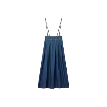 LOUISY AO Denim Long Skirt Women's Blue