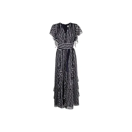 DVF 블랙 여성 반팔 원피스
