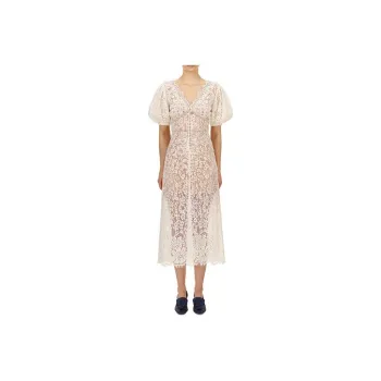 Self portrait Short Sleeved Dress Women's White