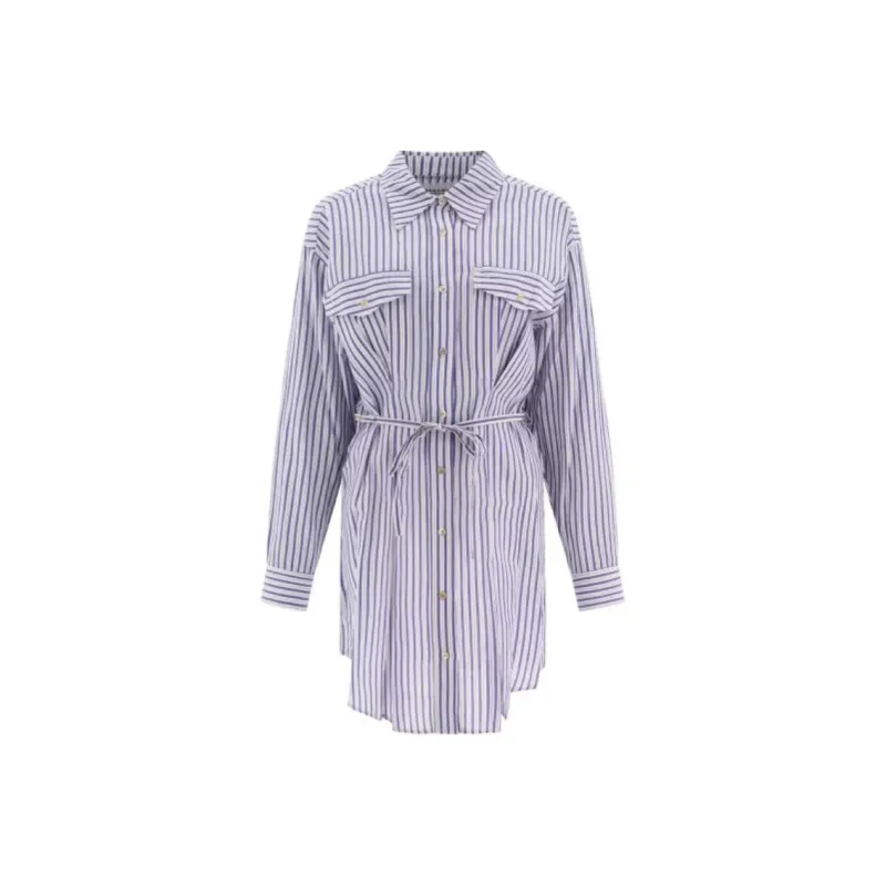 ISABEL MARANT ETOILE Liliane Striped Shirt Dress-0