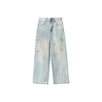 FAR BACK Jeans Unisex Washed Blue