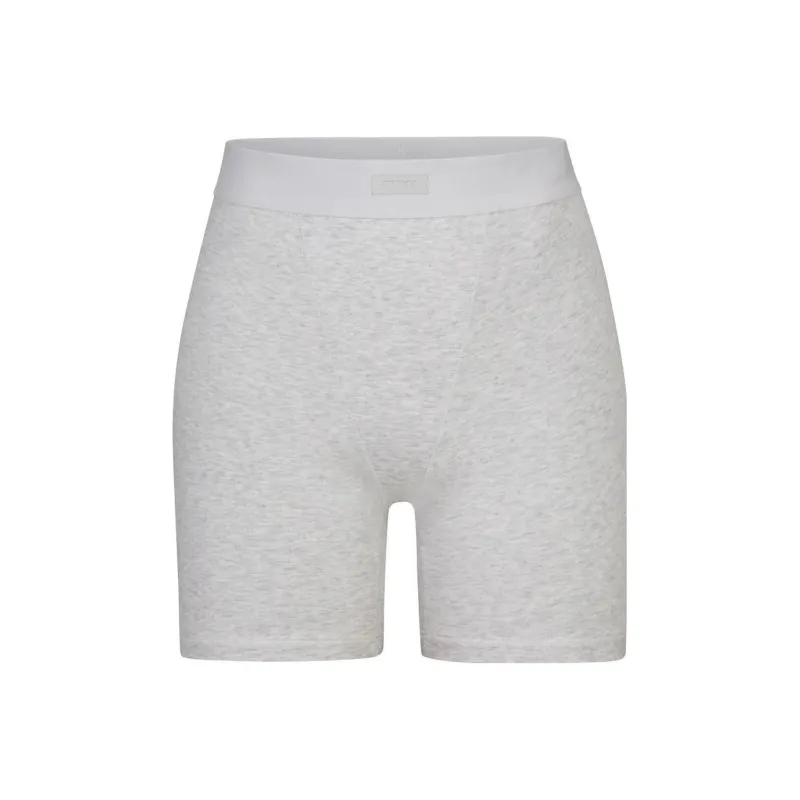 SKIMS Boyfriend Boxer Light Heather Underpants Women's Grey/Light Heather Gray-0