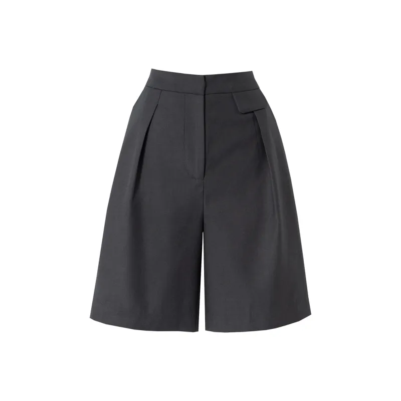 SOON FLOWER Casual Shorts Women's Dark Gray-0