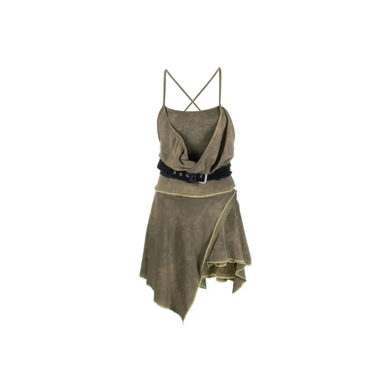 DIESEL Sleeveless Dresses Women's Green-0
