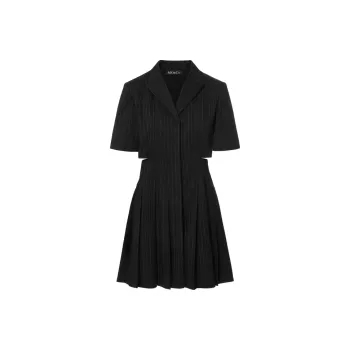 MO&CO Short Sleeved Dresses Women's Black White Stripes