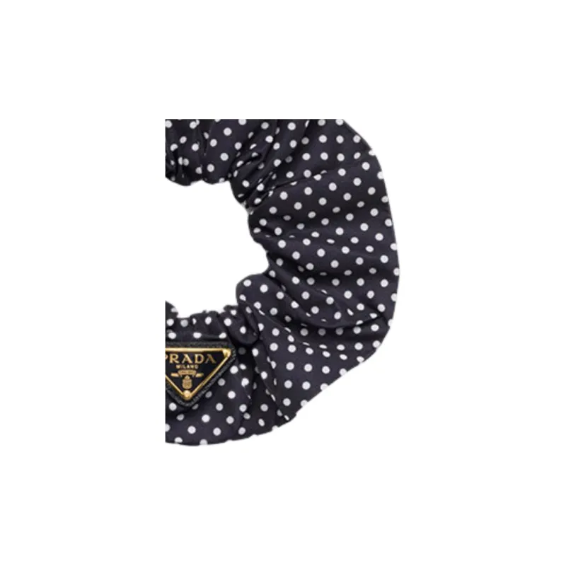 PRADA Recycled Nylon, Enamel, Metal Hair Tie Women's Blue-2