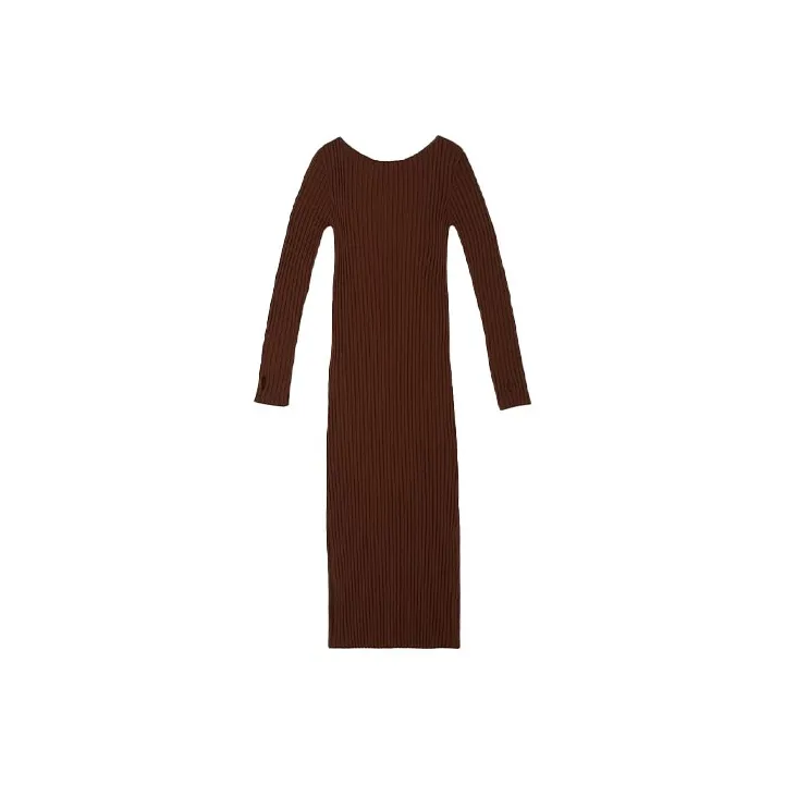 TOTEME Long-Sleeved Dresses Women's Red Brown-0