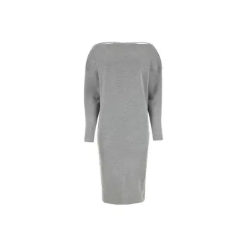 GUCCI Wrap Designed Stretched Midi Dress