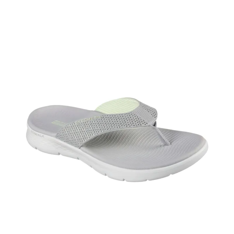 Skechers Go Walk Fle EVA Slip Resistant Flip Flops Women's Gray-2