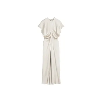 TOTEME FW24 Short Sleeved Dresses Women's Pearl White