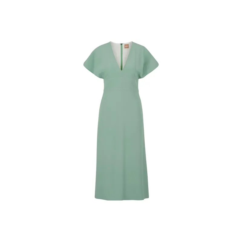 HUGO BOSS Short Sleeved V Neck Dress-0