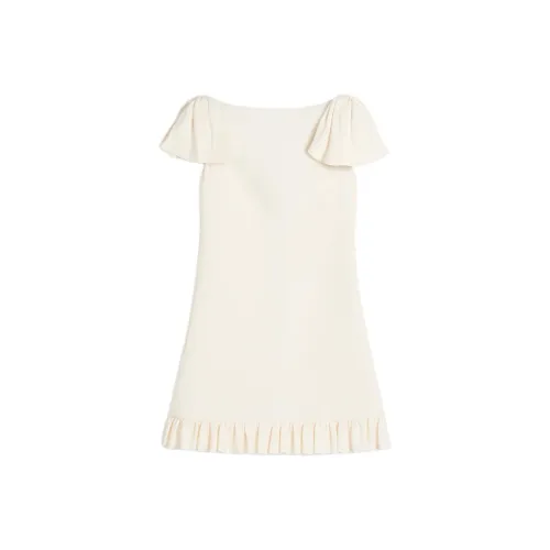 Valentino Crepe Couture Flared Hem Mini Dress