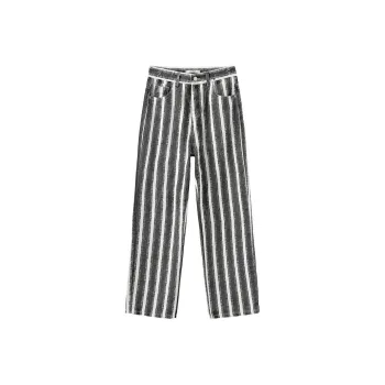 Cubic Jeans Women's Black White Stripes