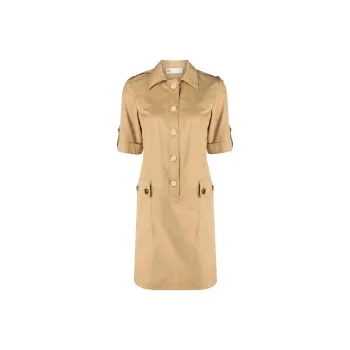 TORY BURCH Camp Button Up Short Sleeved Dress