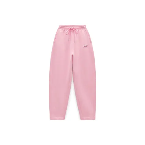 Barbie X ZARA X Barbie Co-brand Knitted Sweatpants Women's Pink