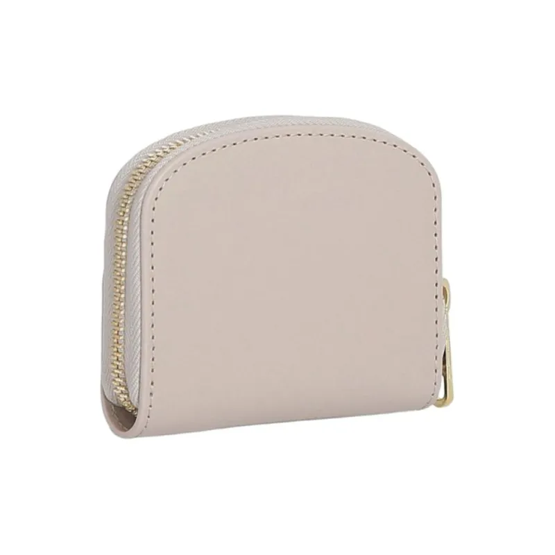 A.P.C Cow Leather Wallet Women's Gray Pink-2