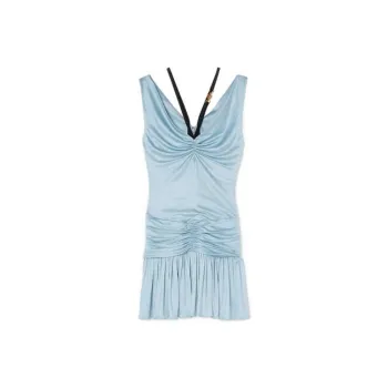 VERSACE Dress Fabric Jersey 'Light Blue'