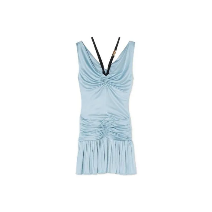 VERSACE Dress Fabric Jersey 'Light Blue'-0