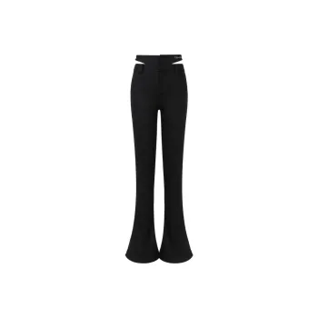 Three Quarters Casual Pants Women's Black