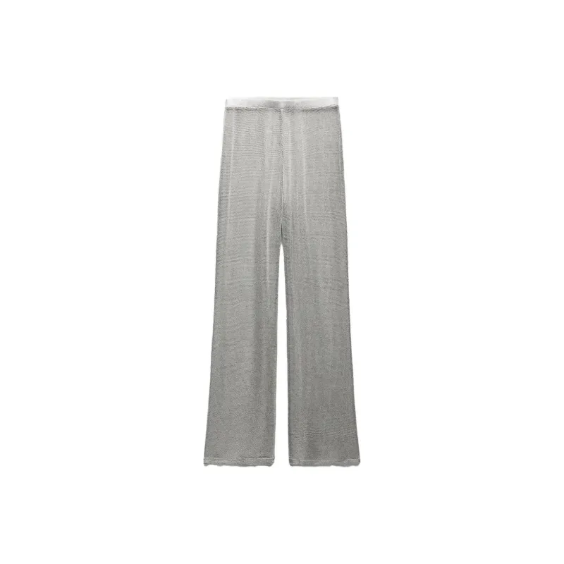 ZARA Casual Pants Women's Silver-0