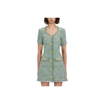 Self portrait FW22 Short Sleeved Dress Women's Green