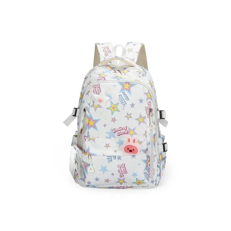 AIBAG Nylon Backpack Unisex White/black/pink/purple/blue-0
