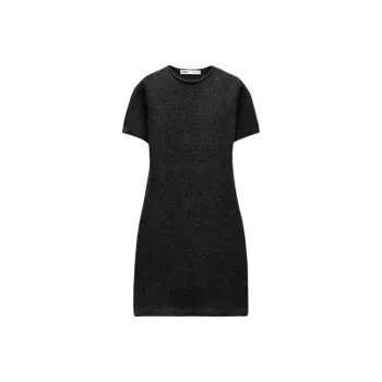 ZARA Short Sleeved Dress Women's Coal Gray