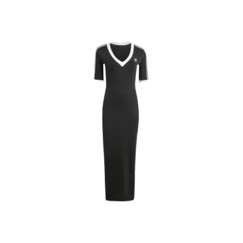Adidas Originals Adicolor 3 Stripes Knit V Neck Dress