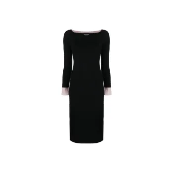 EMPORIO ARMANI Long Sleeved Dress Women's Black