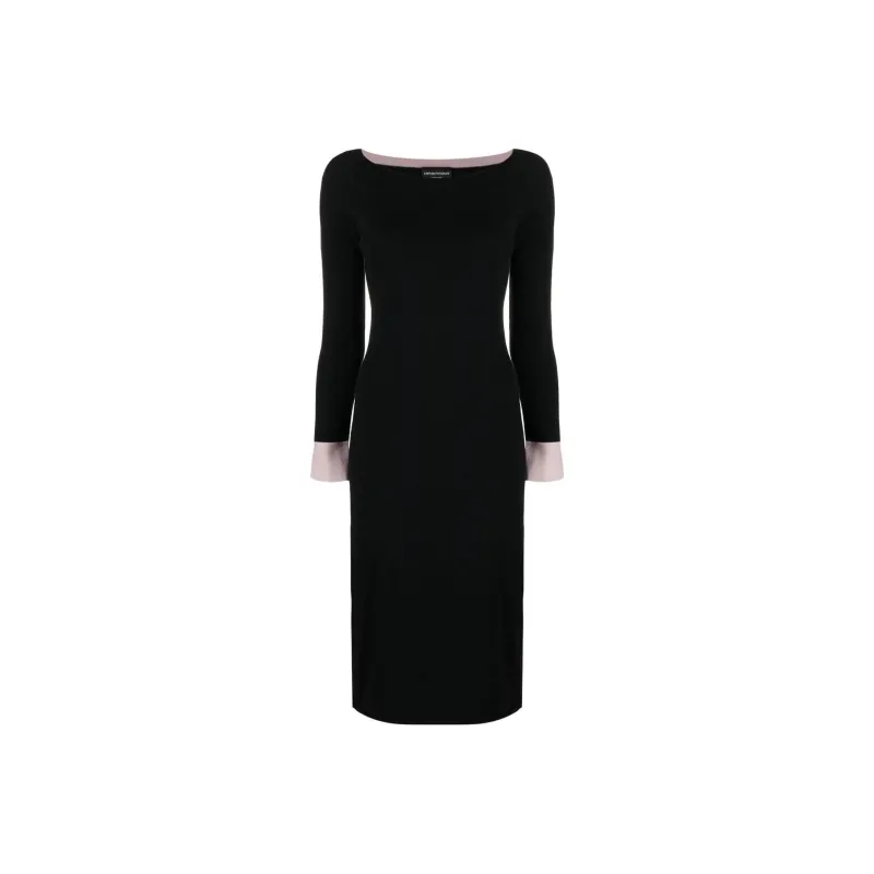 EMPORIO ARMANI Long Sleeved Dress Women's Black-0