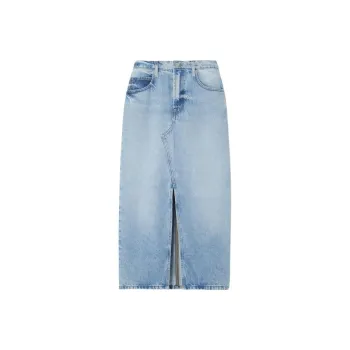 FRAME Denim Long Skirt Women's Blue