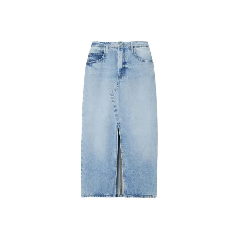 FRAME Denim Long Skirt Women's Blue-0