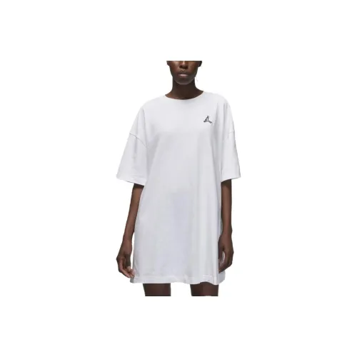 JORDAN Essentials Short Sleeved Dresses Women's White