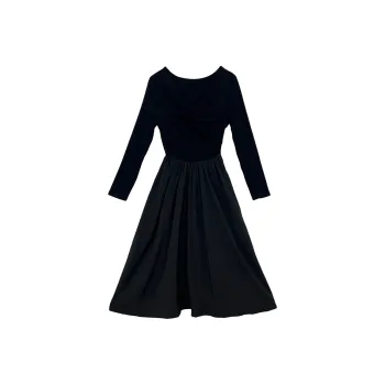 Icicofficial Long Sleeved Dresses Women's Black