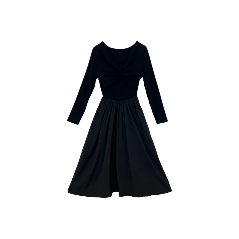 Icicofficial Long Sleeved Dresses Women's Black-0