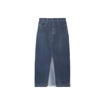 Half Circle Denim Long Skirts Women's Denim Blue