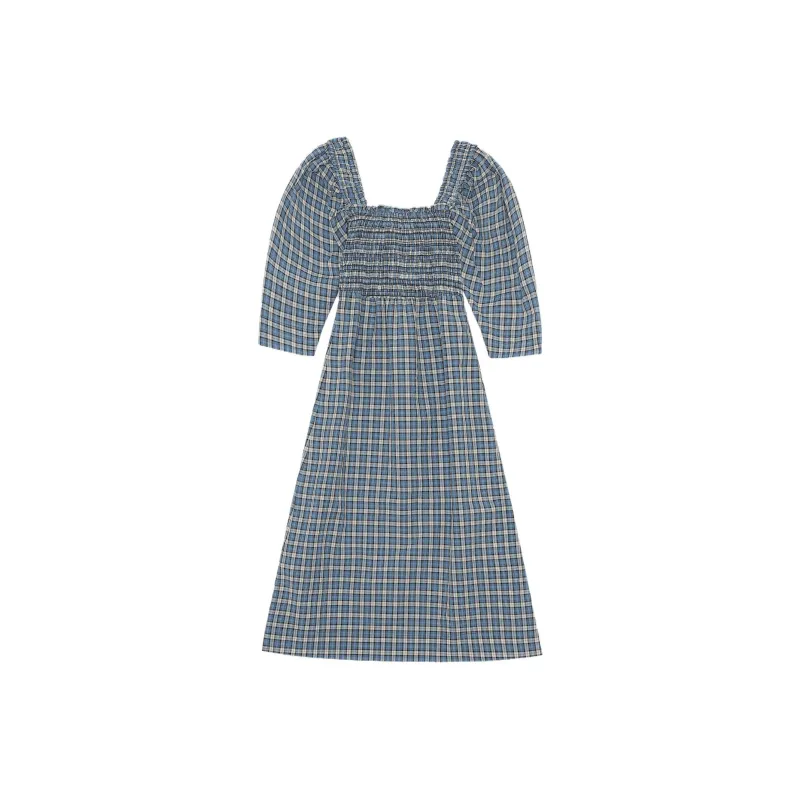 GANNI Long Sleeved Dresses Women's Blue-0