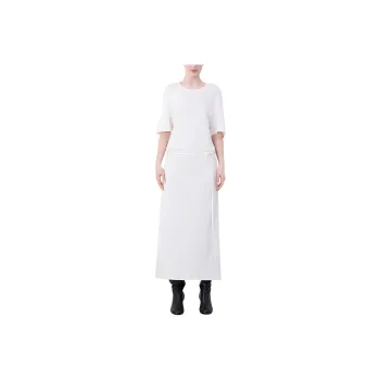 Lemaire Short Sleeved Belted Maxi Dress