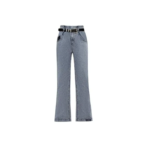 THE SEA LIFE Flared Pants Jeans Women's Denim Blue