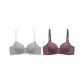 Heather Gray+Raspberry Red