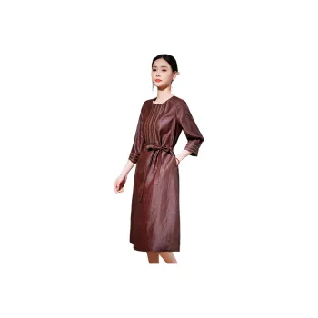 Hang Yi Court Long Sleeved Dress Women's Red