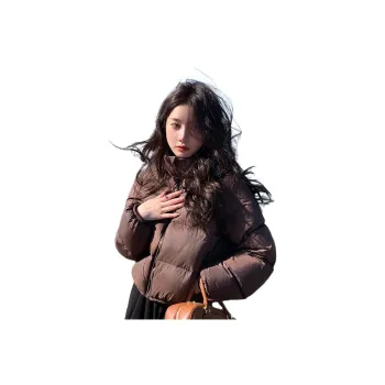 Flowers In Water Puffer Jacket Women's