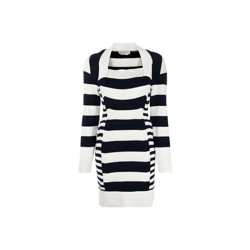 Alexander McQueen Long Sleeved Dresses Women's Black-0
