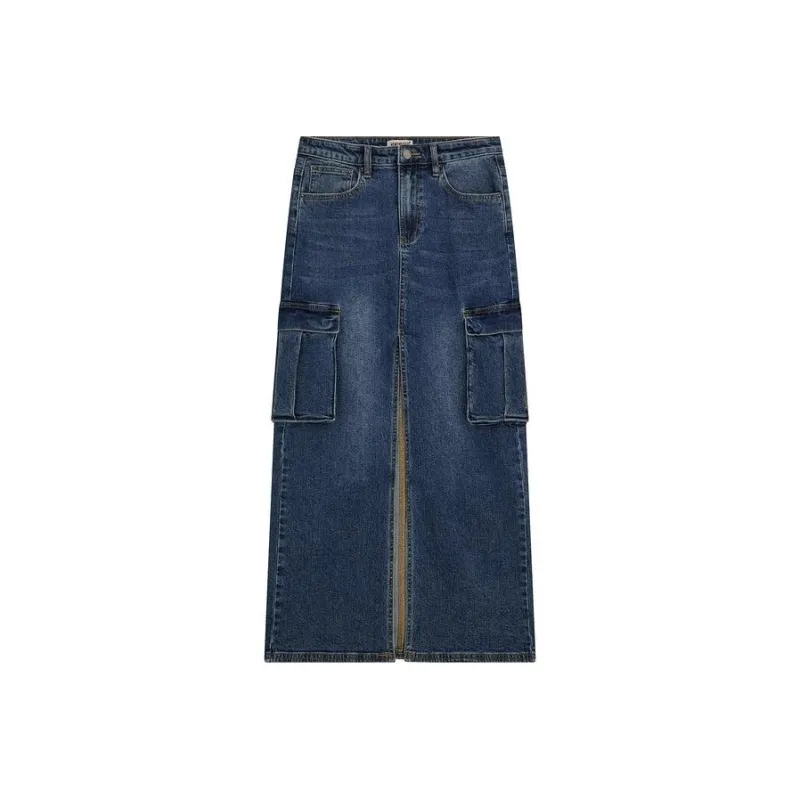 GUESS Denim Long Skirts Women's Blue-0