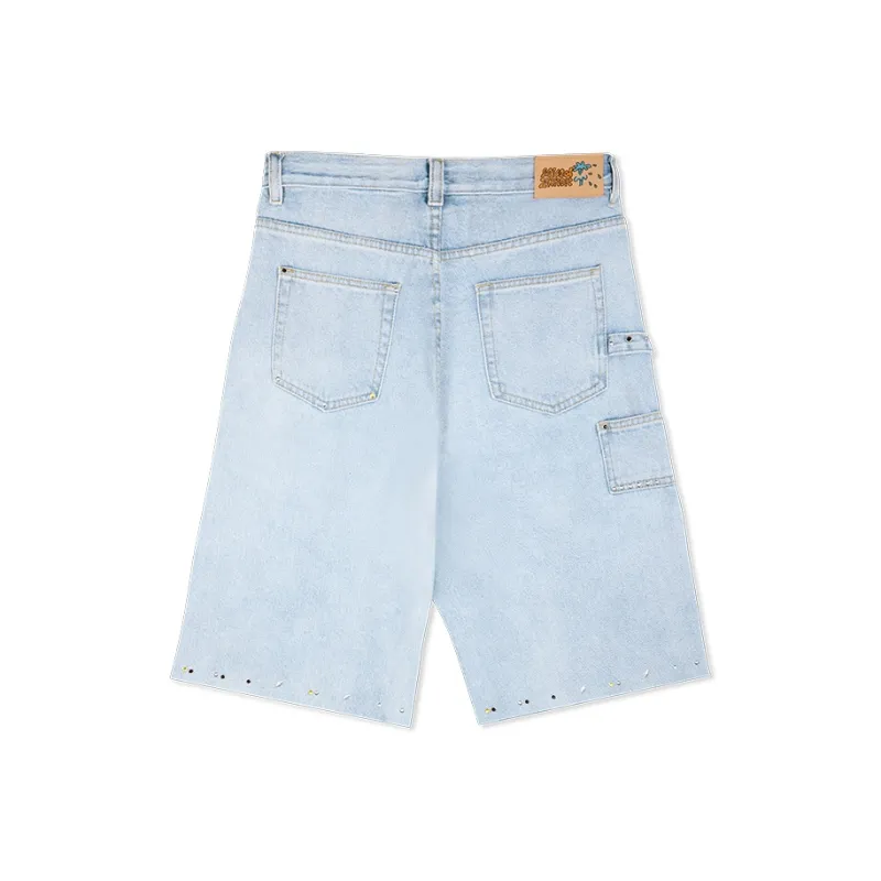 MIND ERROR Denim Shorts Unisex-5