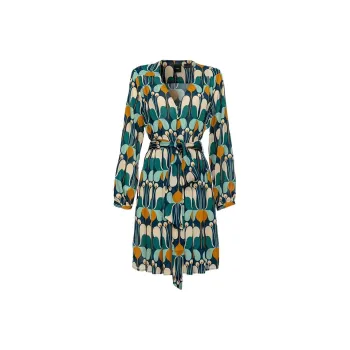 PINKO FW22 Long Sleeved Dress Women's Green