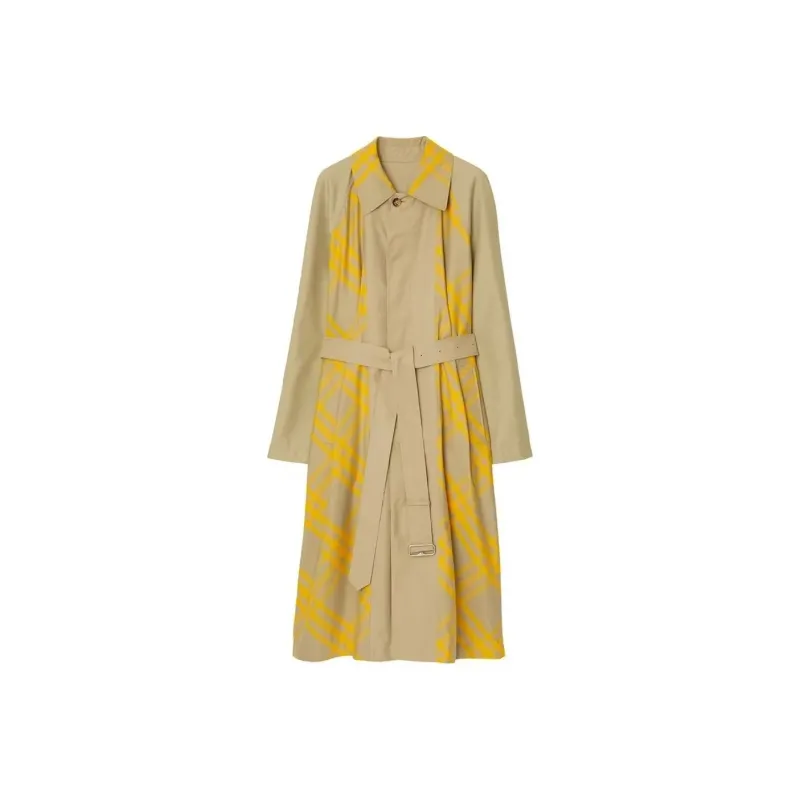 Burberry Checked Belted Waist Reversible Trench Coat-0