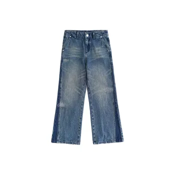 BLUELANDINC Flared Pants Jeans Women's Blue